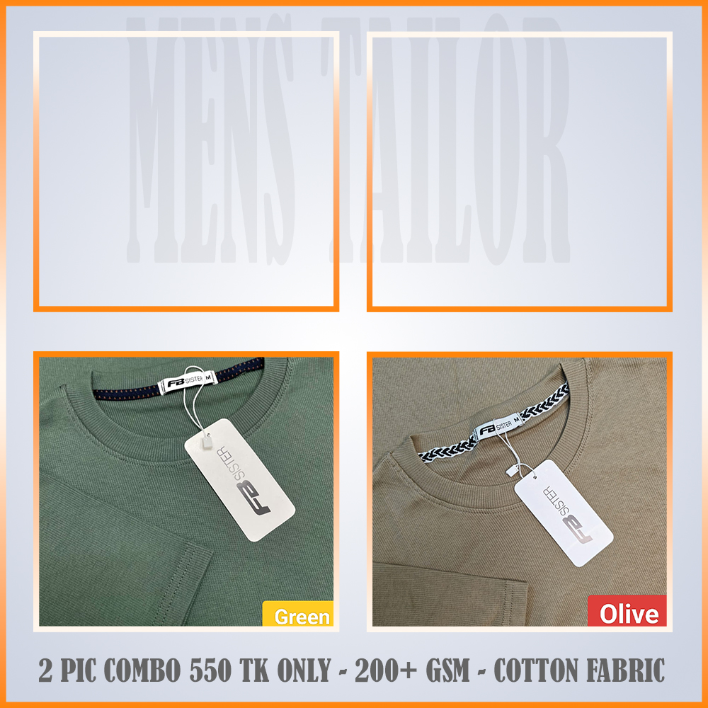 Super Comfort and Export Quality Rib Premium T-Shirt- one color -rib Green-Olive